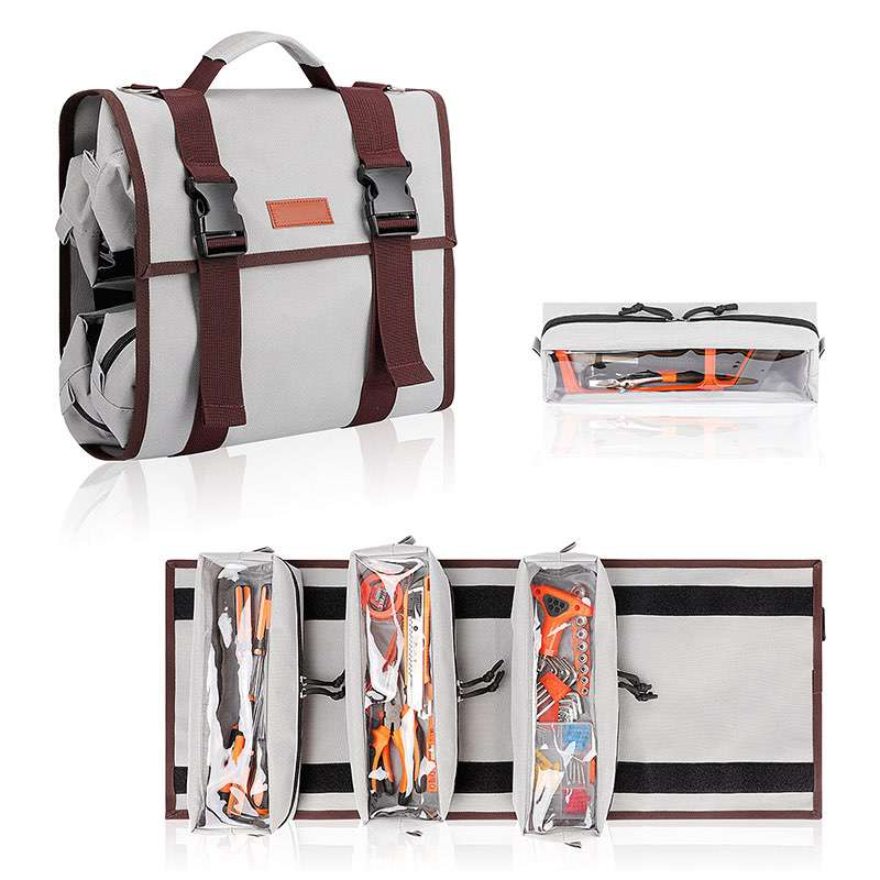 roll up tool organizer with foldable pouch removable – photo 3
