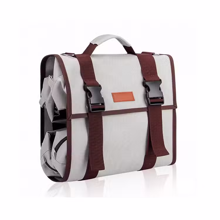 roll up tool organizer with foldable pouch removable