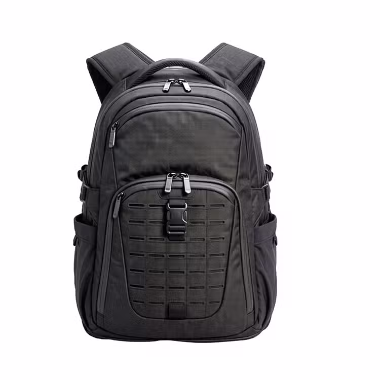 15.6 Inch Tactical Laptop Backpack, Water Resistant EDC Backpack with MOLLE Webbing, USB Charging Port, Luggage Strap & Breathable Back Support for Men Women Work Travel Outdoor