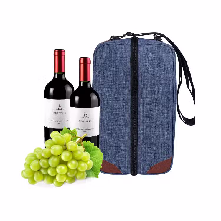 Wine bottle carrying bag with handles – photo 4