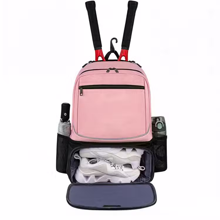 Sac à dos de raquette de tennis polyvalent avec poche à chaussures séparée et compartiments rembourrés – photo 2