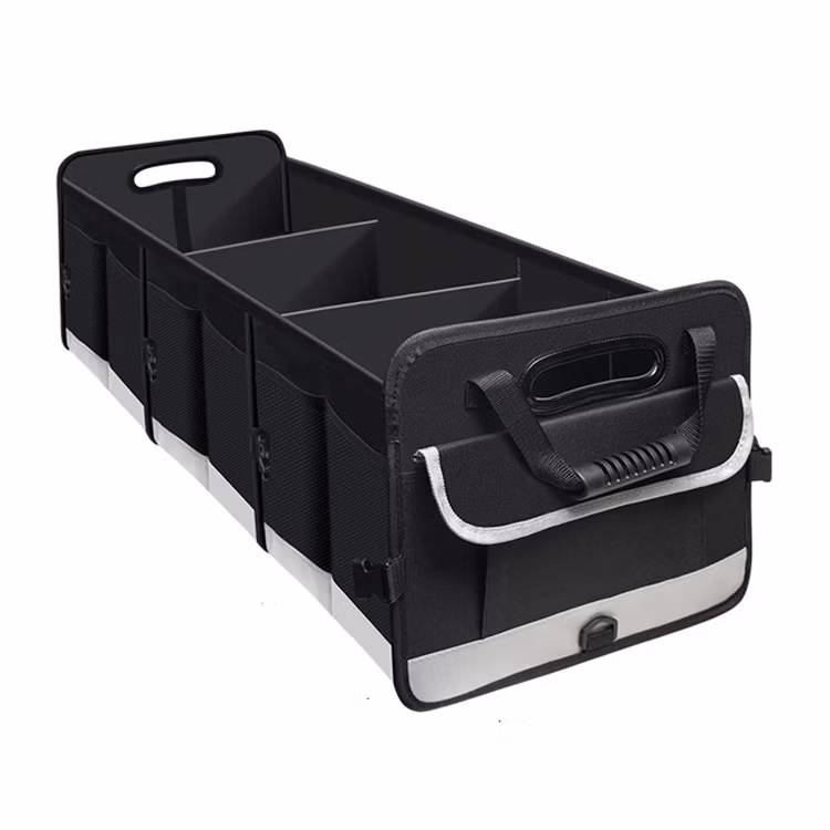 Multifunctional 600D Polyester Car Trunk Organizer for SUV Foldable Mesh Pocket Outdoor Storage Box – photo 1