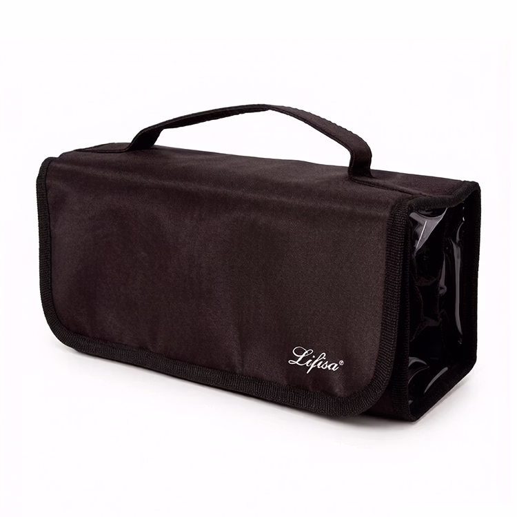 Professional Makeup Brush Organizer Foldable - Portable Cosmetic Bag for Brush Set Storage
